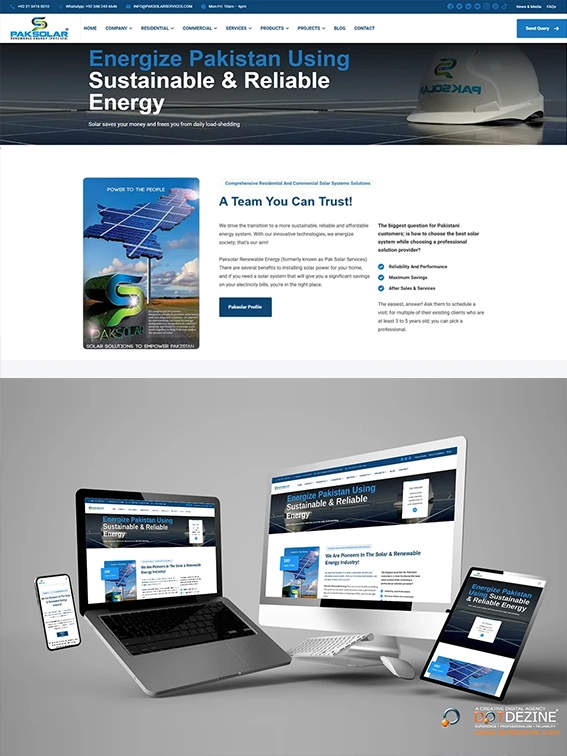 Paksolar Renewable Energy Web Development